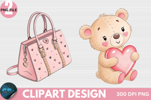 Download Retro Pink Valentine Clipart PNG - Premium Resources