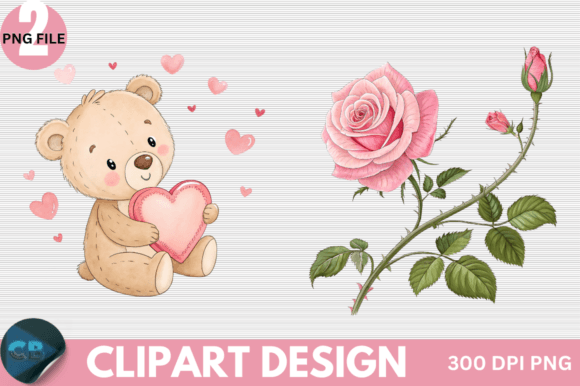 Download Retro Pink Valentine Clipart PNG - Premium Resources
